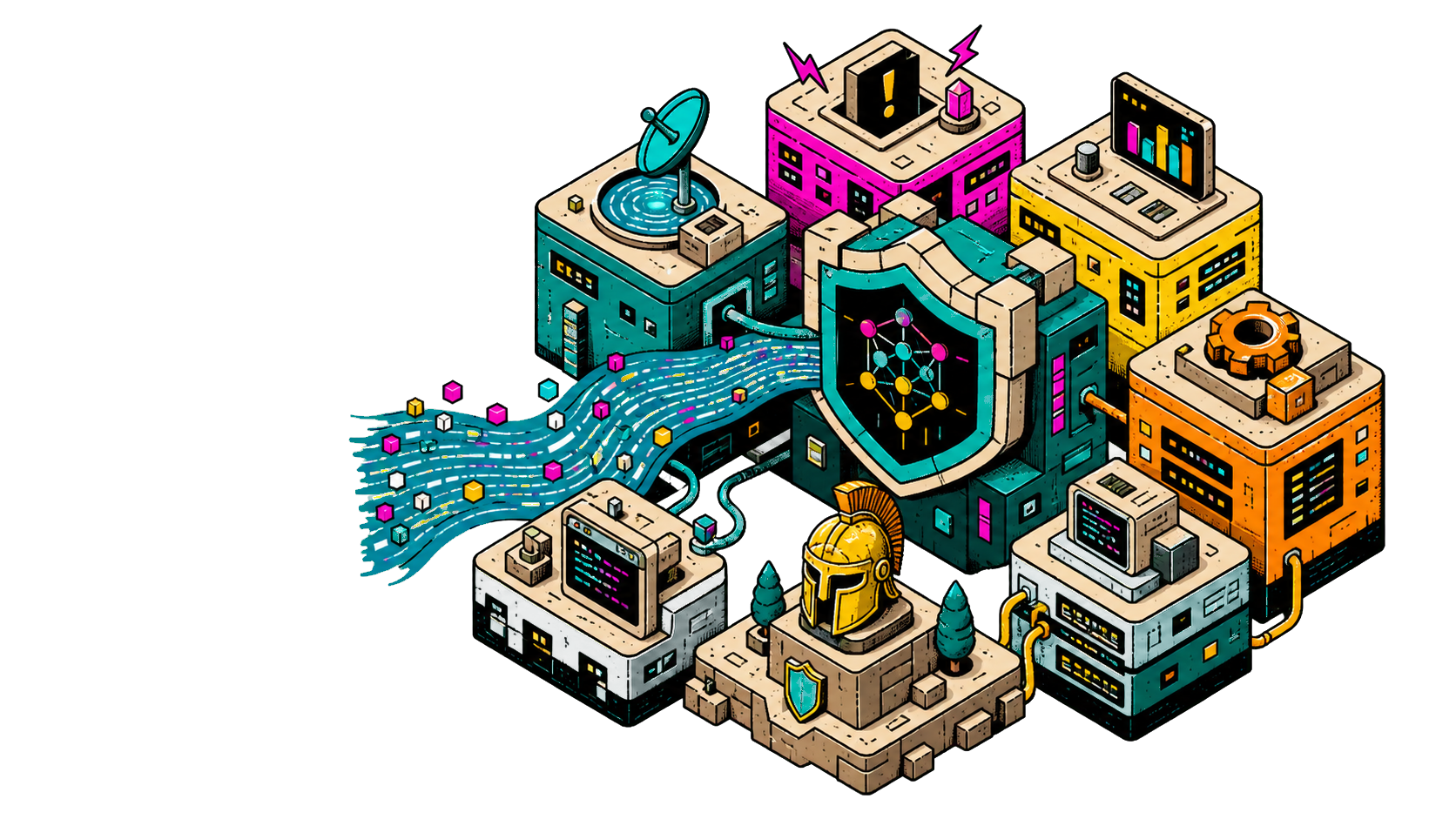 Illustration of the Talos developer operations island